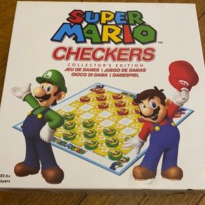 Super Mario Checkers Collector Edition Board Game Anime Nintendo Kawaii Brother